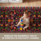 Artoid Mode Bird Dia De Los Muertos Mexican Fiesta Runner Rug, Cinco De Mayo Home Decor Low-Profile Non-Slip Washable Carpet Runner for Hallways Kitchen Laundry Bedroom Bathroom Indoor 2x6 Feet