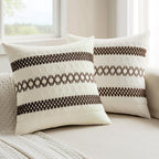 Set of 2 18x18 Inch Sage Green Macrame Woven Boho Farmhouse Pillow Covers Retro Cotton Cushion Cases for Sofa Bed Chair Summer Spring Decor
