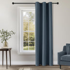 ChrisDowa Blackout Door Curtains for Doorway Privacy, Grommet Closet Curtains for Bedroom Closet Door, Thermal Insulated Temporary Doorway Cover Room Divider Drapes (1 Panel, Dark Grey, 34 x 80 Inch)