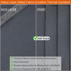 Magnetic Thermal Insulated Door Curtain,Thicker Layered Fabric Doorway Curtains,Temporary Door Insulation Cover Keep Warm Winter&Cool Summer,Dark Grey Fabric Window Insulation Kit for Winter