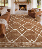 Hallway Runner Rug 2x6 Indoor Door Mat - Bear Rustic Cabin Non-Slip Entryway Rug, Low Pile Tribal Print for Kitchen, Bedroom