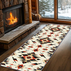 Aztec Rugs for Bedroom, Aztec Runner Rug, 2x7ft, Southwest Native American Rustic Hallway Runner, Boho Ethnic Retro Low Pile Washable Runner Rug - Aztec Home Decor