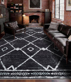 Hallway Runner Rug 2x6 Indoor Door Mat - Bear Rustic Cabin Non-Slip Entryway Rug, Low Pile Tribal Print for Kitchen, Bedroom