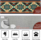 Aztec Rugs for Bedroom, Aztec Runner Rug, 2x7ft, Southwest Native American Rustic Hallway Runner, Boho Ethnic Retro Low Pile Washable Runner Rug - Aztec Home Decor