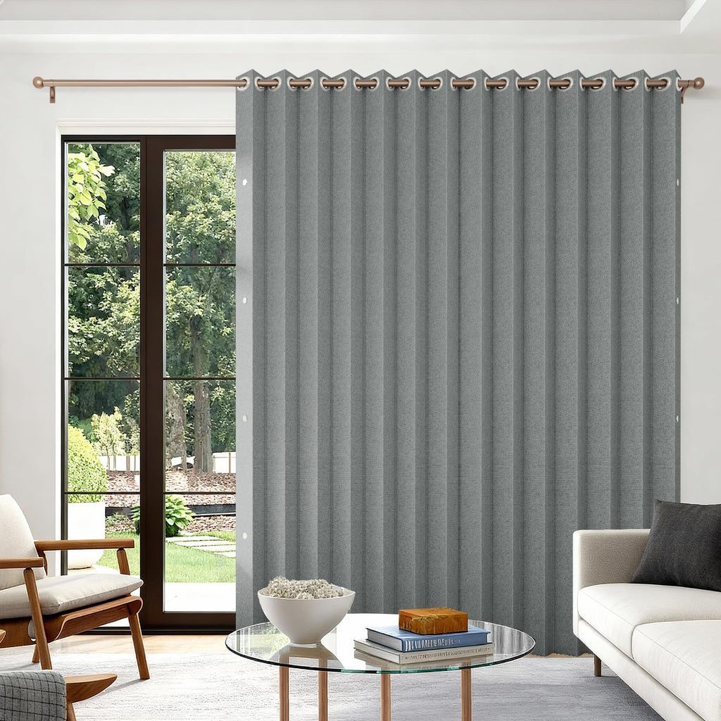 100% Blackout Privacy Door Curtain for Doorway, Magnetic Door Curtain for Closet & Hallway, 1 Panel, W45 x L80, Gray