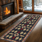 Aztec Rugs for Bedroom, Aztec Runner Rug, 2x7ft, Southwest Native American Rustic Hallway Runner, Boho Ethnic Retro Low Pile Washable Runner Rug - Aztec Home Decor