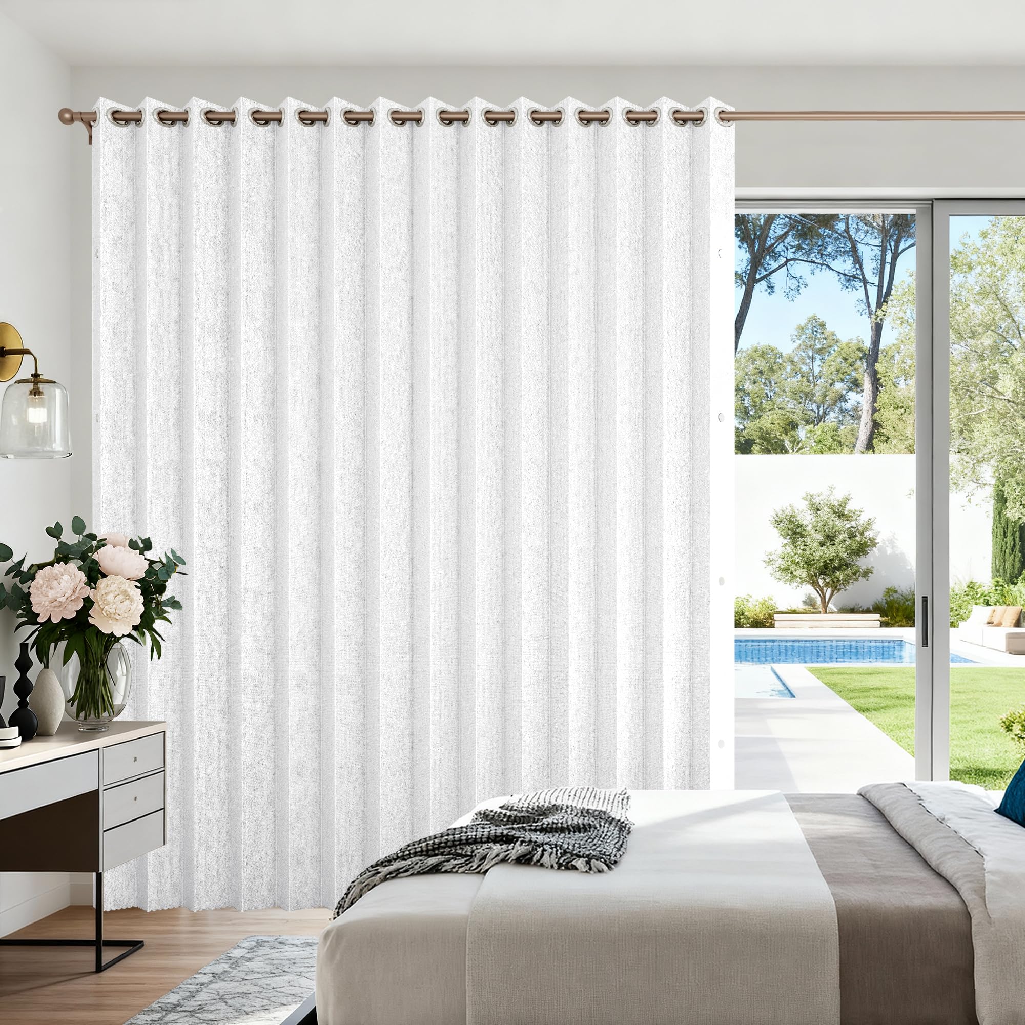 100% Blackout Privacy Door Curtain for Doorway, Magnetic Door Curtain for Closet & Hallway, 1 Panel, W45 x L80, Gray