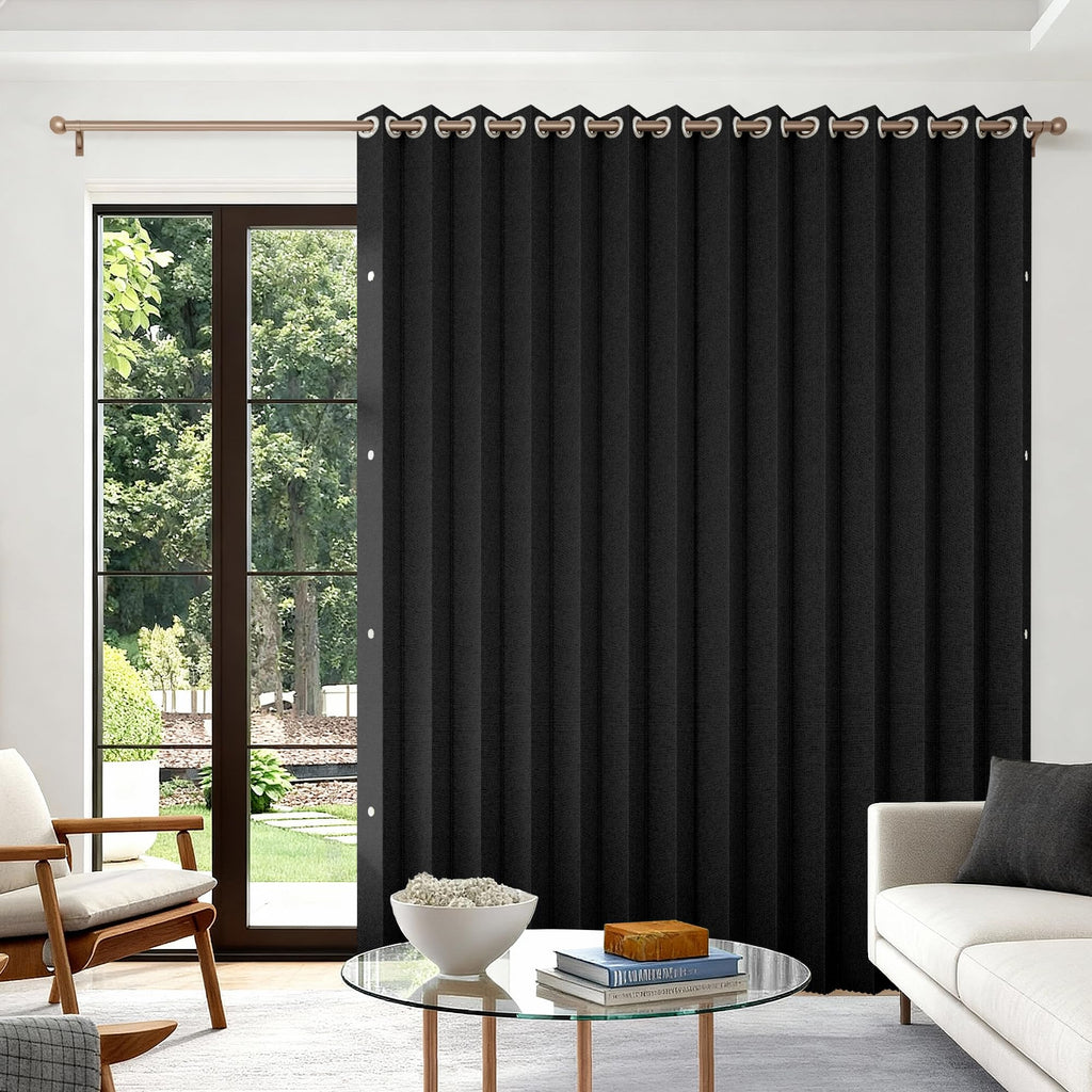 100% Blackout Privacy Door Curtain for Doorway, Magnetic Door Curtain for Closet & Hallway, 1 Panel, W45 x L80, Gray