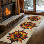 Aztec Rugs for Bedroom, Aztec Runner Rug, 2x7ft, Southwest Native American Rustic Hallway Runner, Boho Ethnic Retro Low Pile Washable Runner Rug - Aztec Home Decor