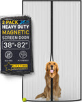 Flux Phenom Thermal Insulated Door Cover - Easy Install - Temperature Protection Barrier, Keeps Warm Air in, 50 Magnets for Secure Gap Free Closure, Magnetic Door Curtain for Winter - 40"x82"
