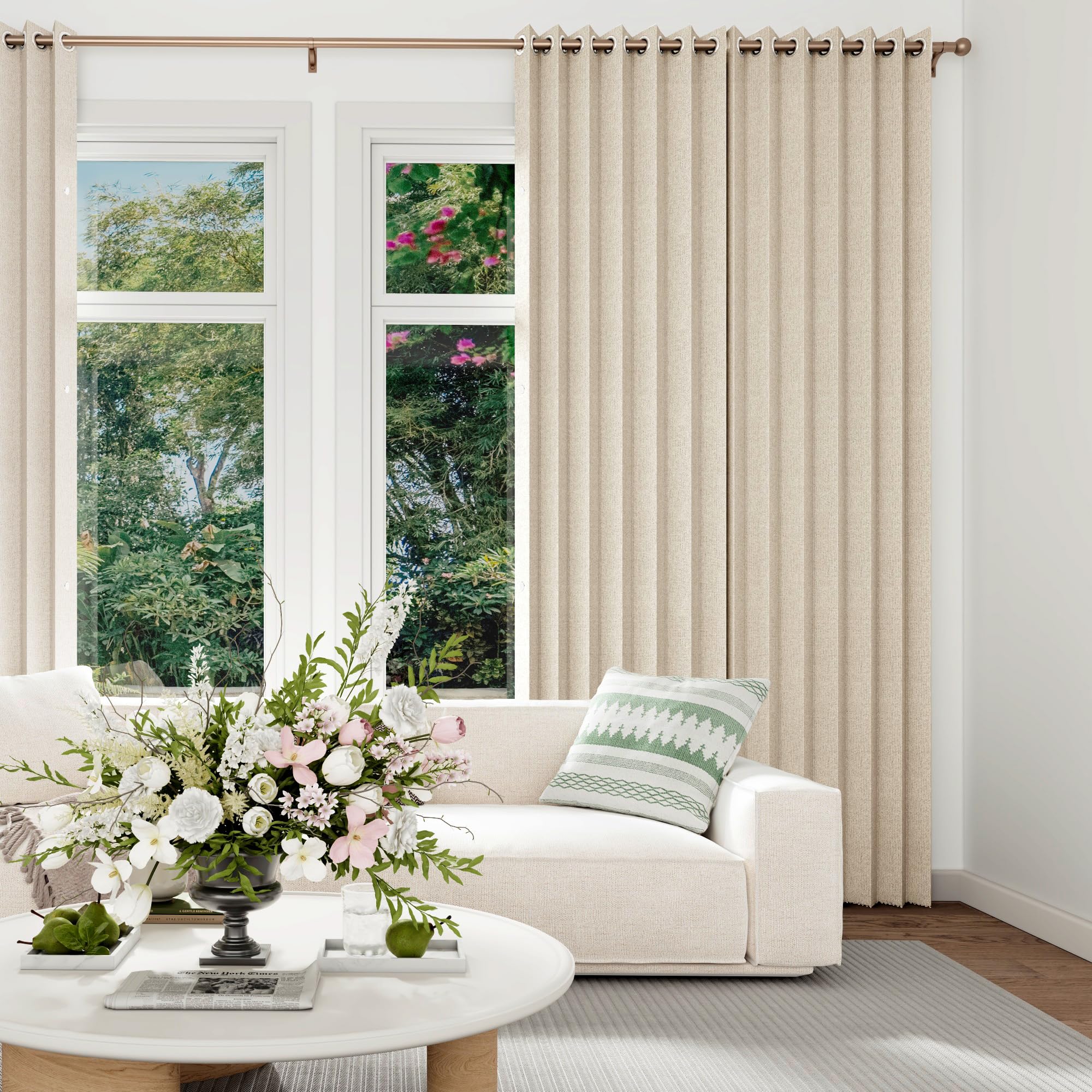 100% Blackout Privacy Door Curtain for Doorway, Magnetic Door Curtain for Closet & Hallway, 1 Panel, W45 x L80, Gray