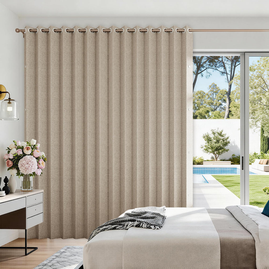 100% Blackout Privacy Door Curtain for Doorway, Magnetic Door Curtain for Closet & Hallway, 1 Panel, W45 x L80, Gray