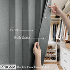 100% Blackout Privacy Door Curtain for Doorway, Magnetic Door Curtain for Closet & Hallway, 1 Panel, W45 x L80, Gray
