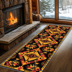 Aztec Rugs for Bedroom, Aztec Runner Rug, 2x7ft, Southwest Native American Rustic Hallway Runner, Boho Ethnic Retro Low Pile Washable Runner Rug - Aztec Home Decor