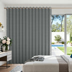 100% Blackout Privacy Door Curtain for Doorway, Magnetic Door Curtain for Closet & Hallway, 1 Panel, W45 x L80, Gray