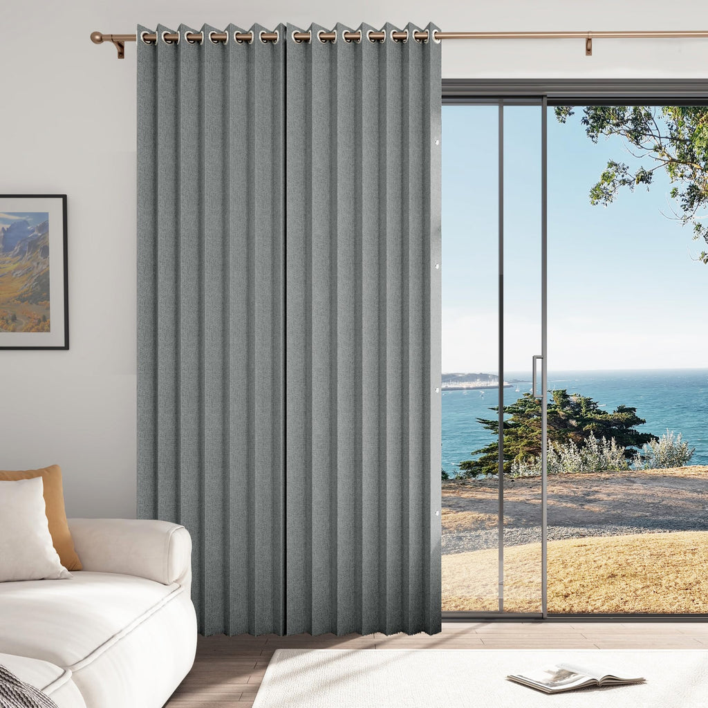 100% Blackout Privacy Door Curtain for Doorway, Magnetic Door Curtain for Closet & Hallway, 1 Panel, W45 x L80, Gray
