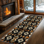 Aztec Rugs for Bedroom, Aztec Runner Rug, 2x7ft, Southwest Native American Rustic Hallway Runner, Boho Ethnic Retro Low Pile Washable Runner Rug - Aztec Home Decor
