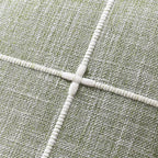 2 Packs Grid Embroidery Throw Pillow Covers, 18x18 Inch Light Sage Green, Farmhouse Linen Decorative Light Green Cushion Covers for Sofa Bed Living Room Home Decor